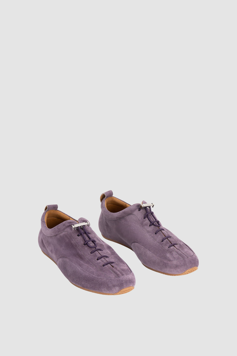 BY FAR Prudent Deep Purple Suede Leather Sneaker outlook