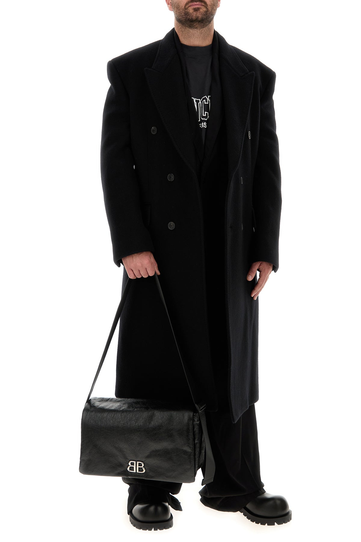 Black lyocell wide-leg pant - 6