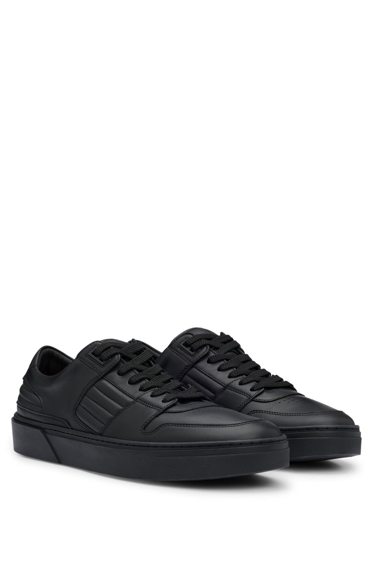 PORSCHE X BOSS LEATHER TRAINERS WITH PADDED DETAILS - 2
