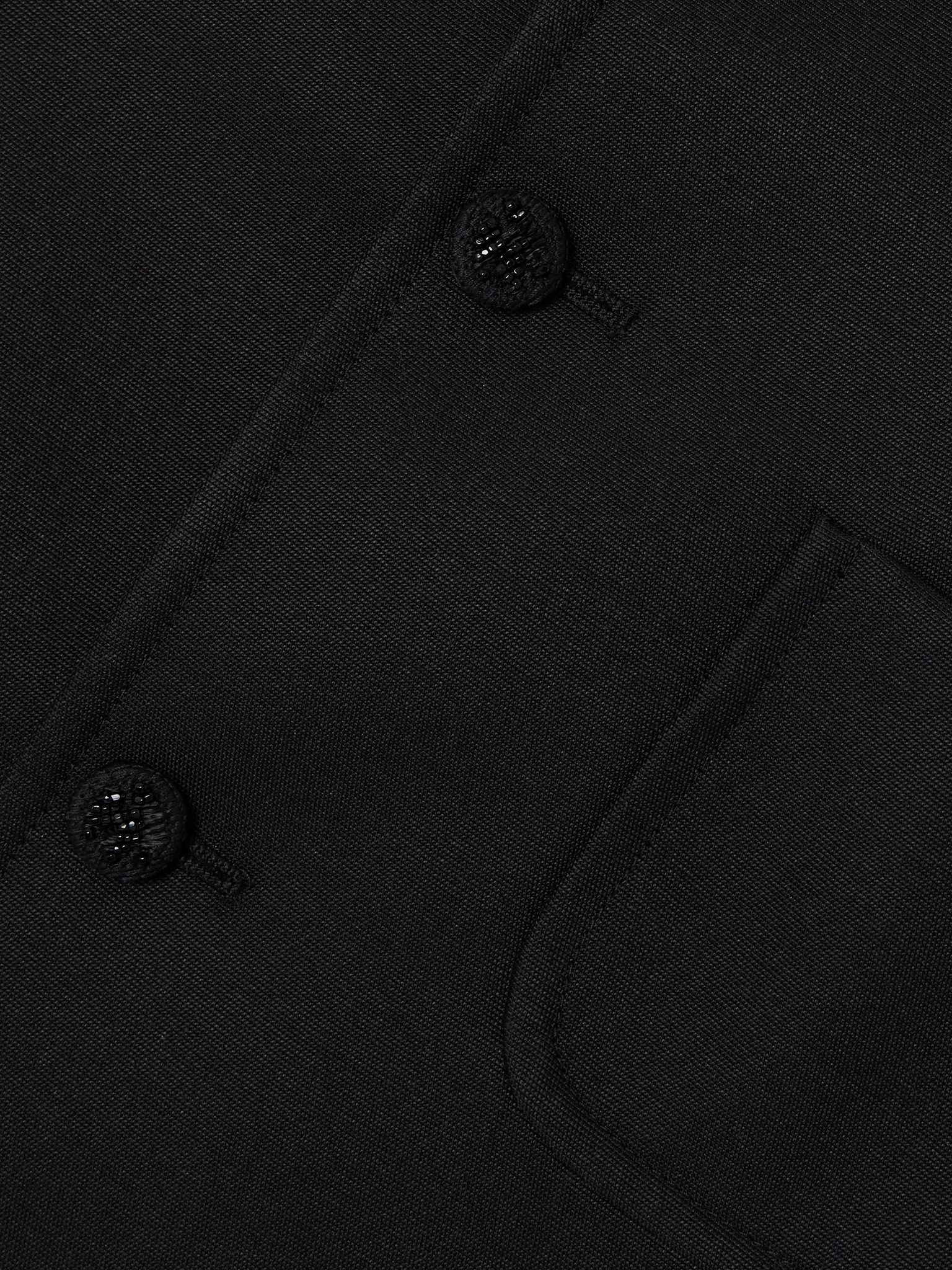 Spagna bead-embellished wool and silk-blend jacket Black - 4