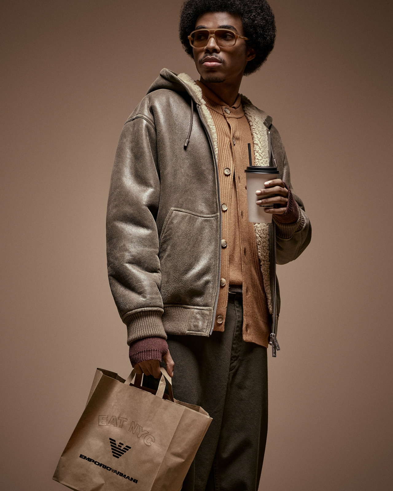 NEW YORK CAPSULE COLLECTION LAMB SHEARLING OVERSIZED-FIT BLOUSON - 6