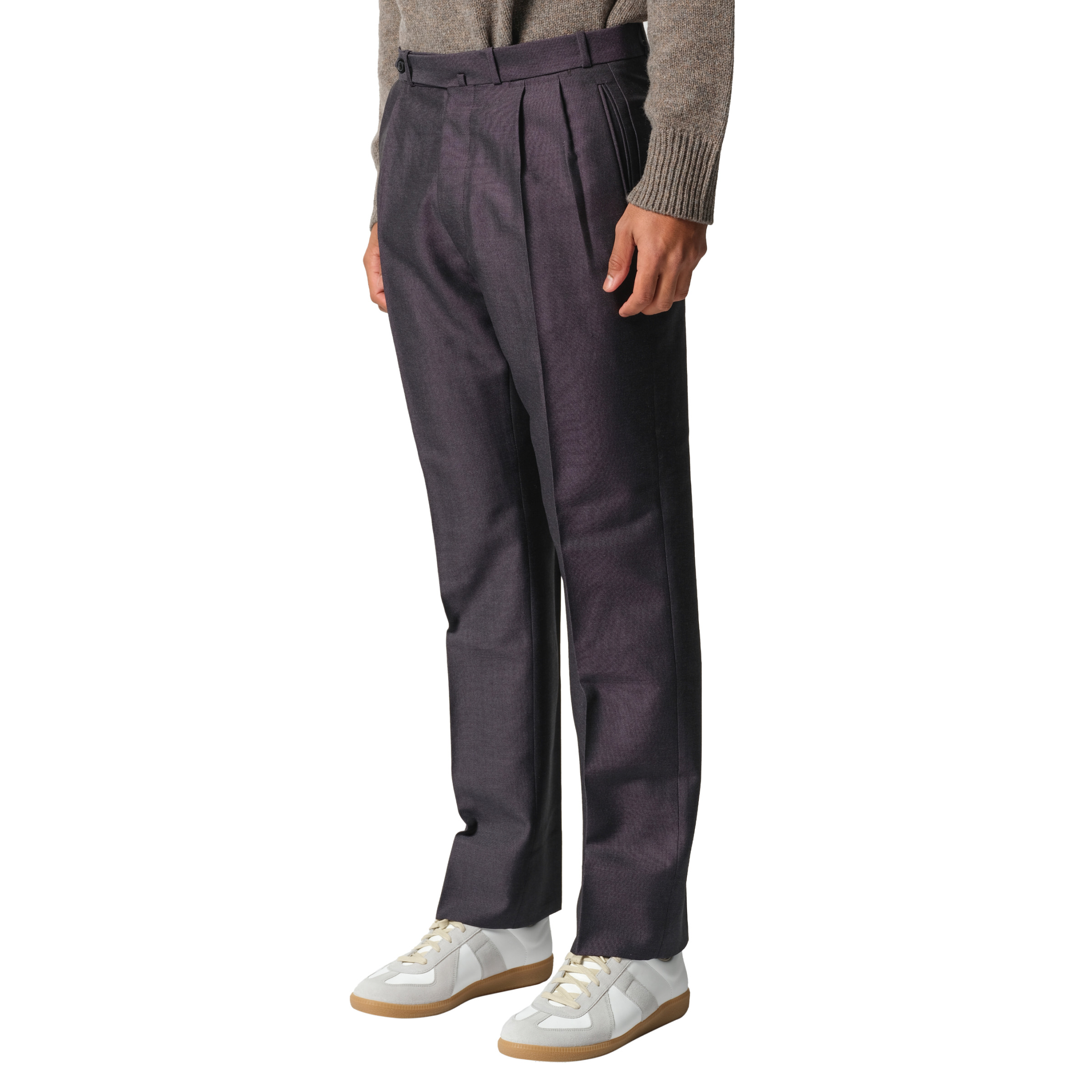British Mohair Suit Pants in Charcoal - 4
