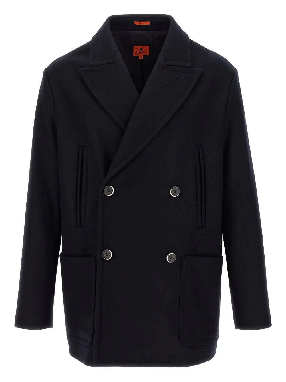 double-breasted peak-lapel coat - 1