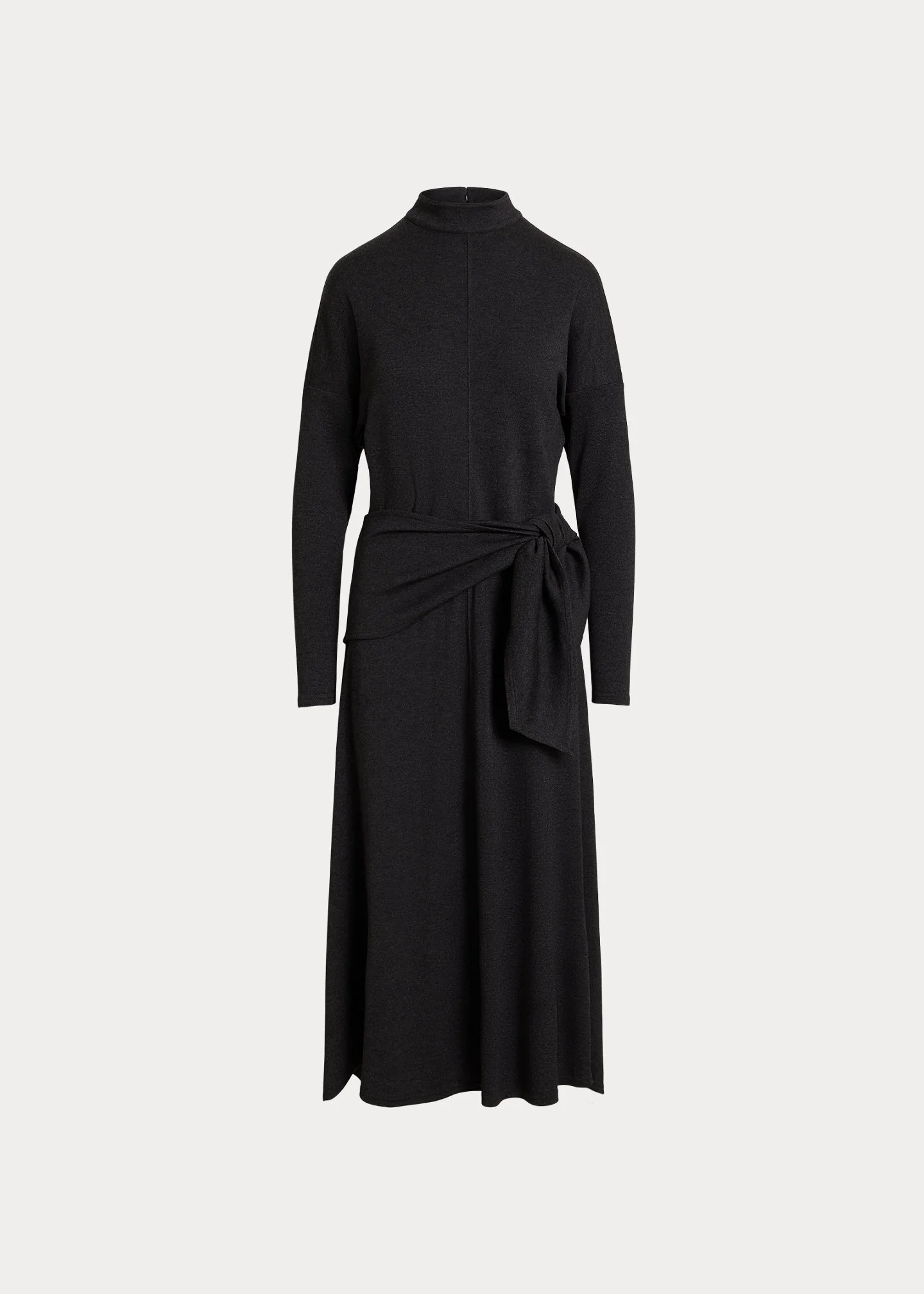 Tie-Waist Wool-Blend Jersey Dress - 1