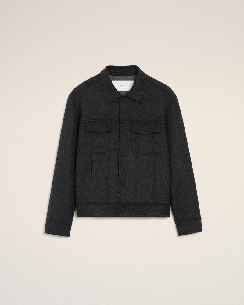 GREY WOOL TRUCKER JACKET 1