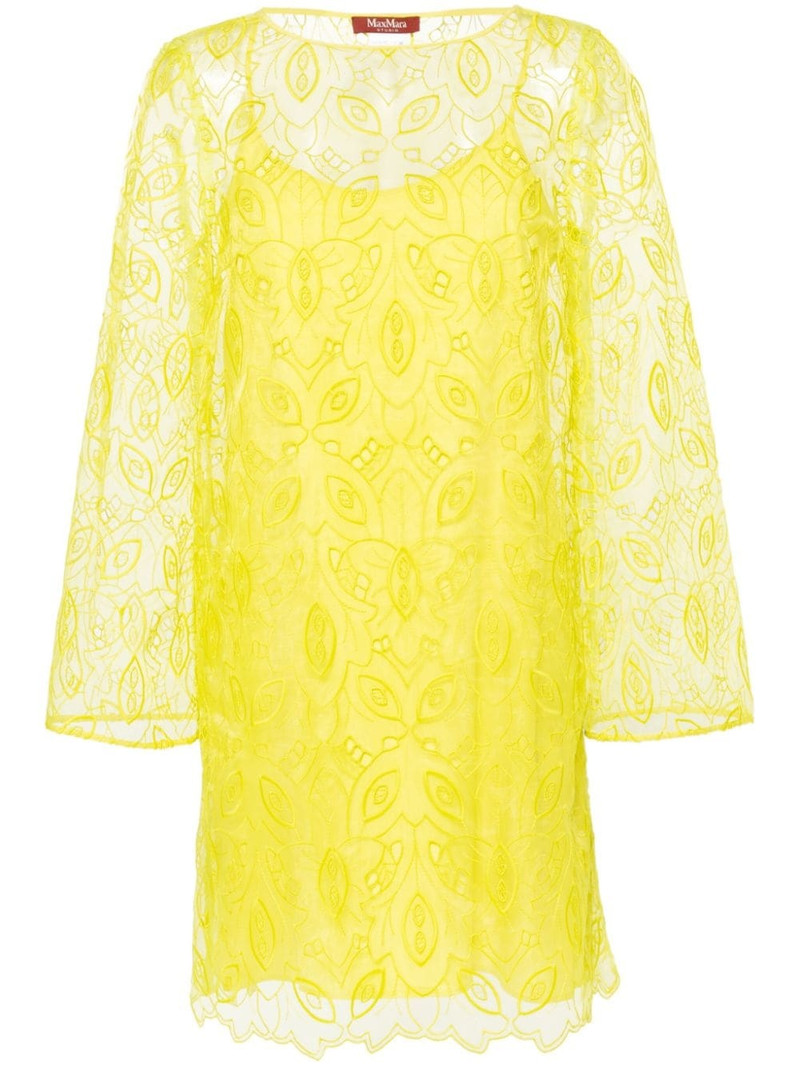 Bracco motif-embroidered midi dress 1