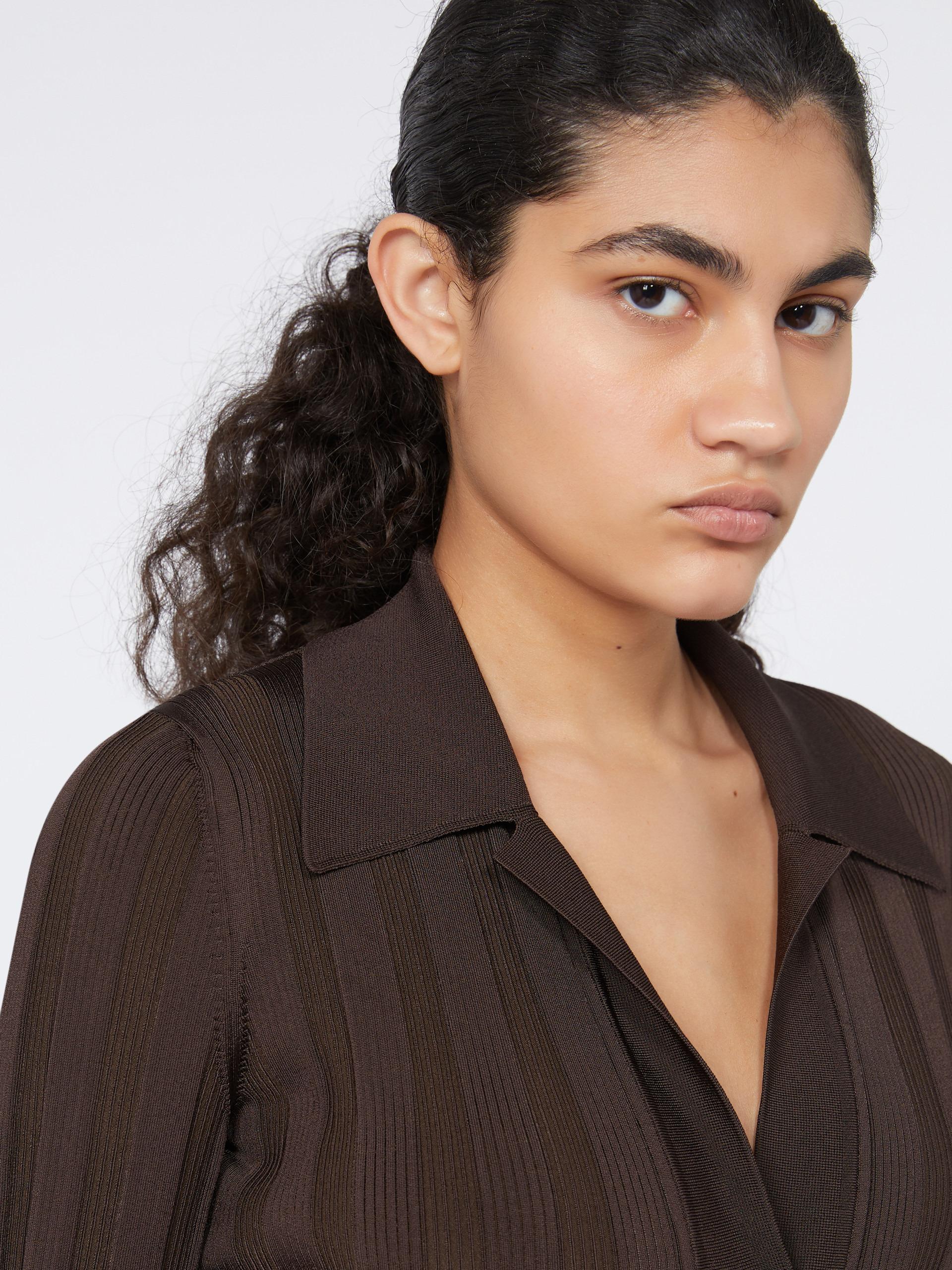 ALBIO1234 Shiny viscose cardigan - RUNWAY - 5