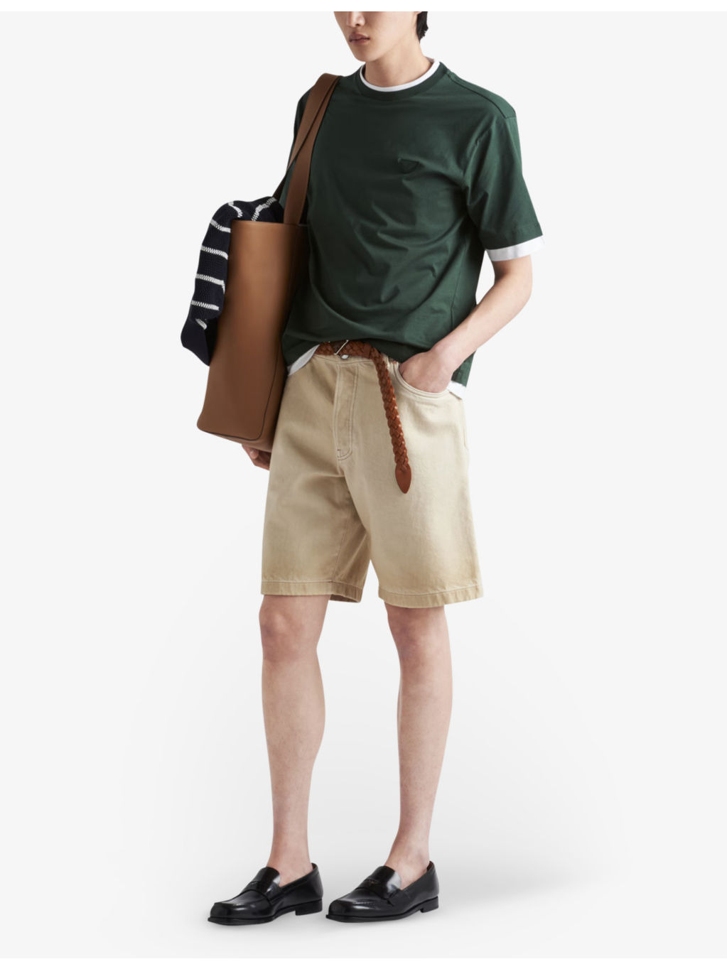 Boxy-fit layered cotton T-shirt - 2
