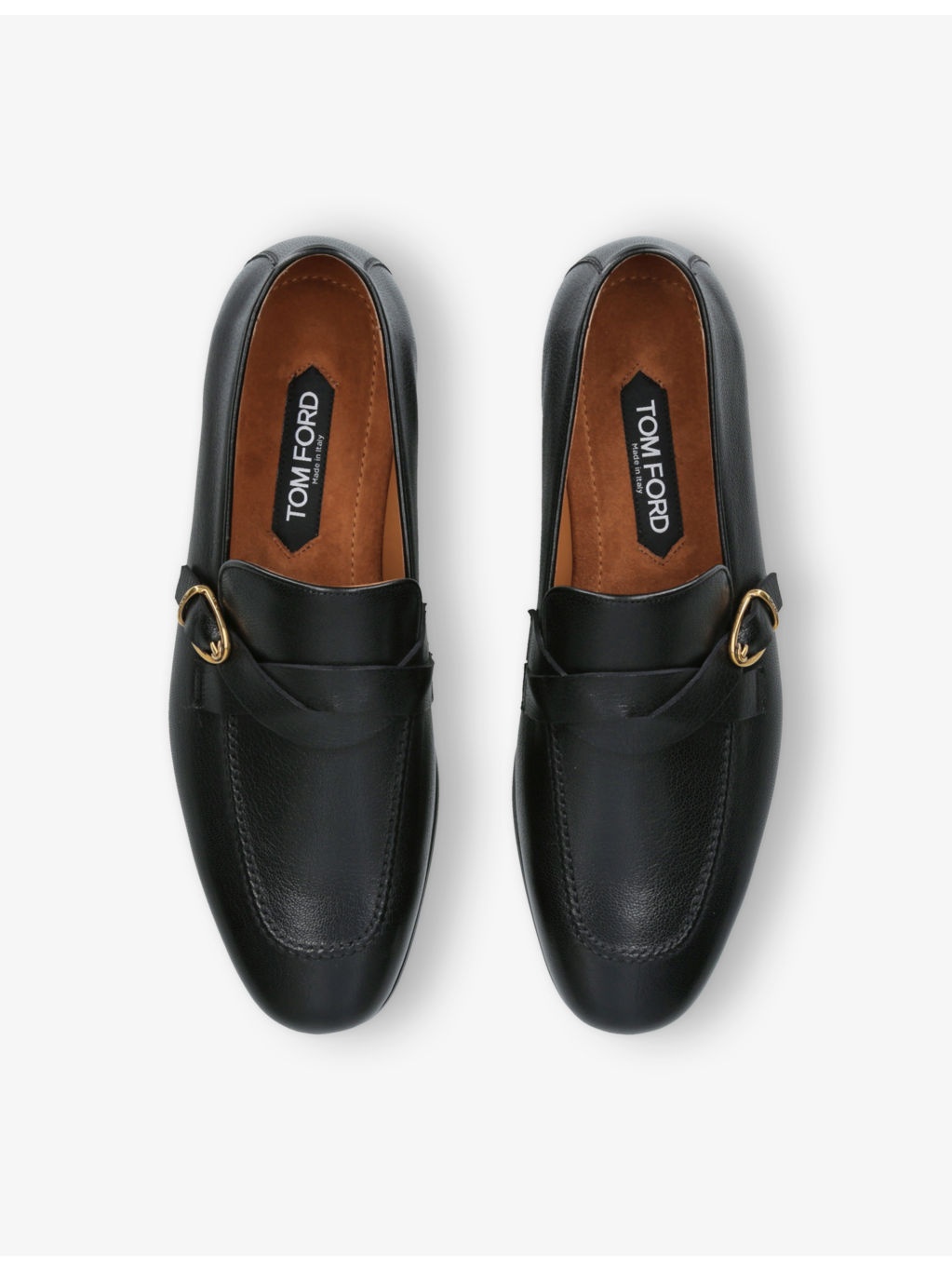 Side-Buckle Leather Loafers - 2