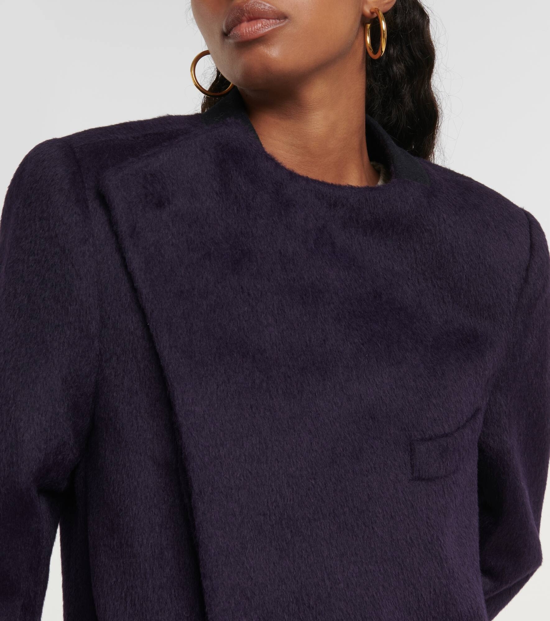 Alpaca wool-blend overcoat - 5