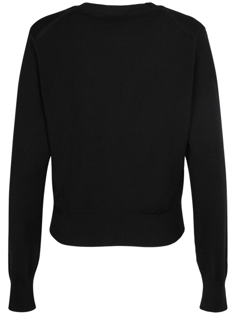 Red Ami De Coeur wool crewneck sweater - 2