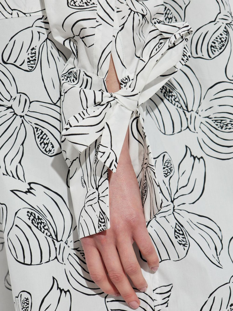 bow-print tied-cuff shirt 5
