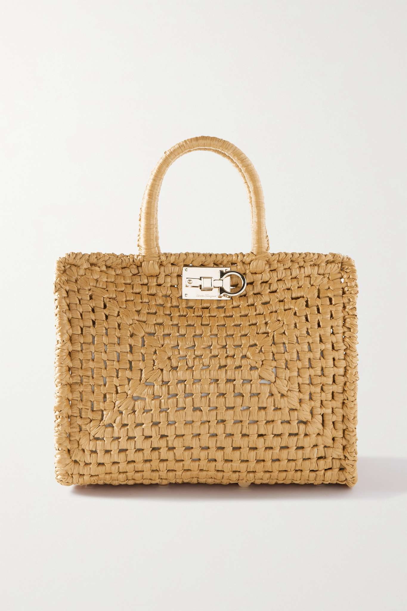 The Studio Basket woven raffia tote - 1