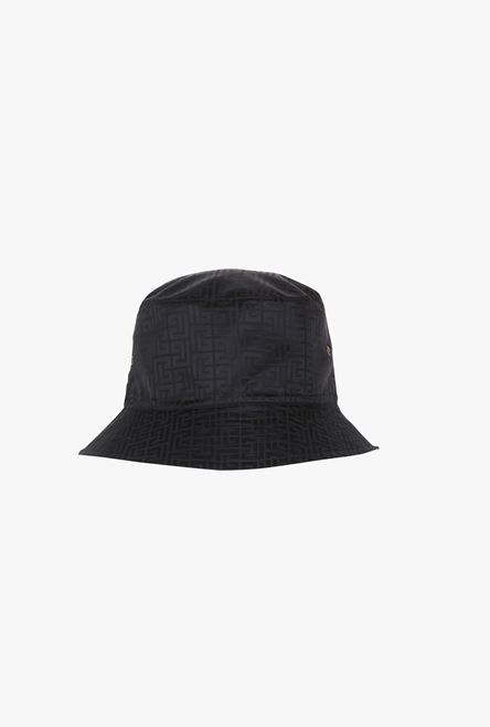 Reversible satiny black and white bucket hat - 5