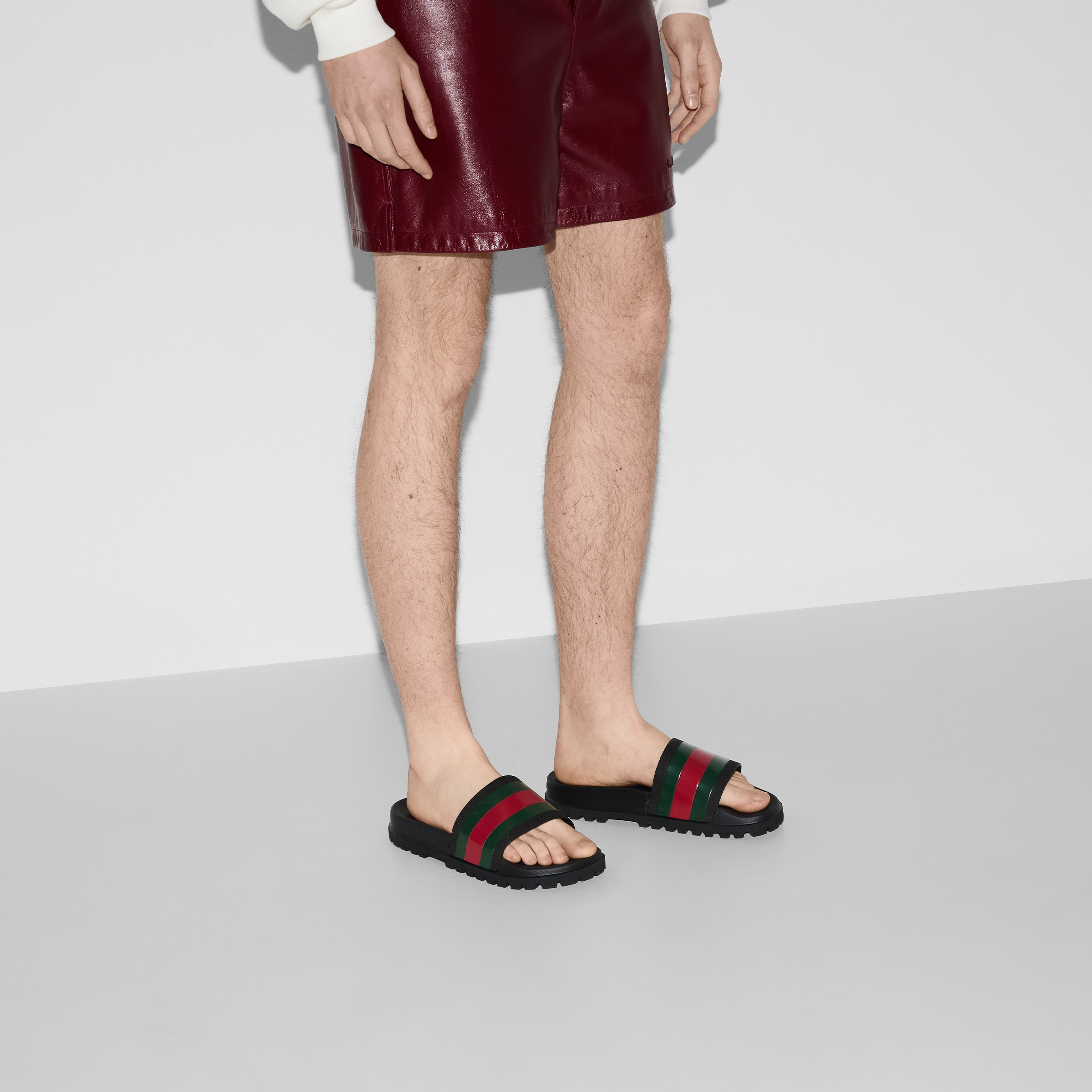 Men's Web rubber slide sandal - 3