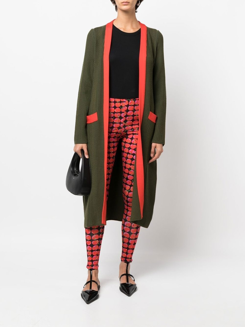 La DoubleJ cherry-print mid-rise leggings outlook