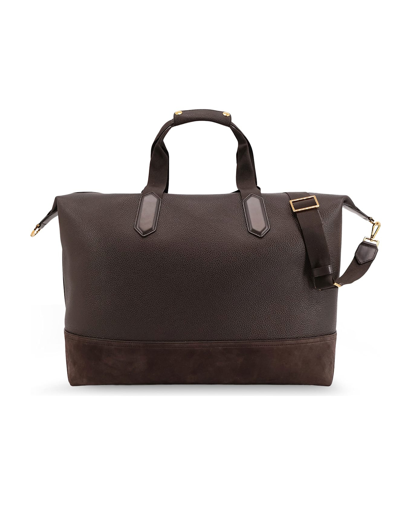 Leather Travel Bag With Suede Inserts - 2