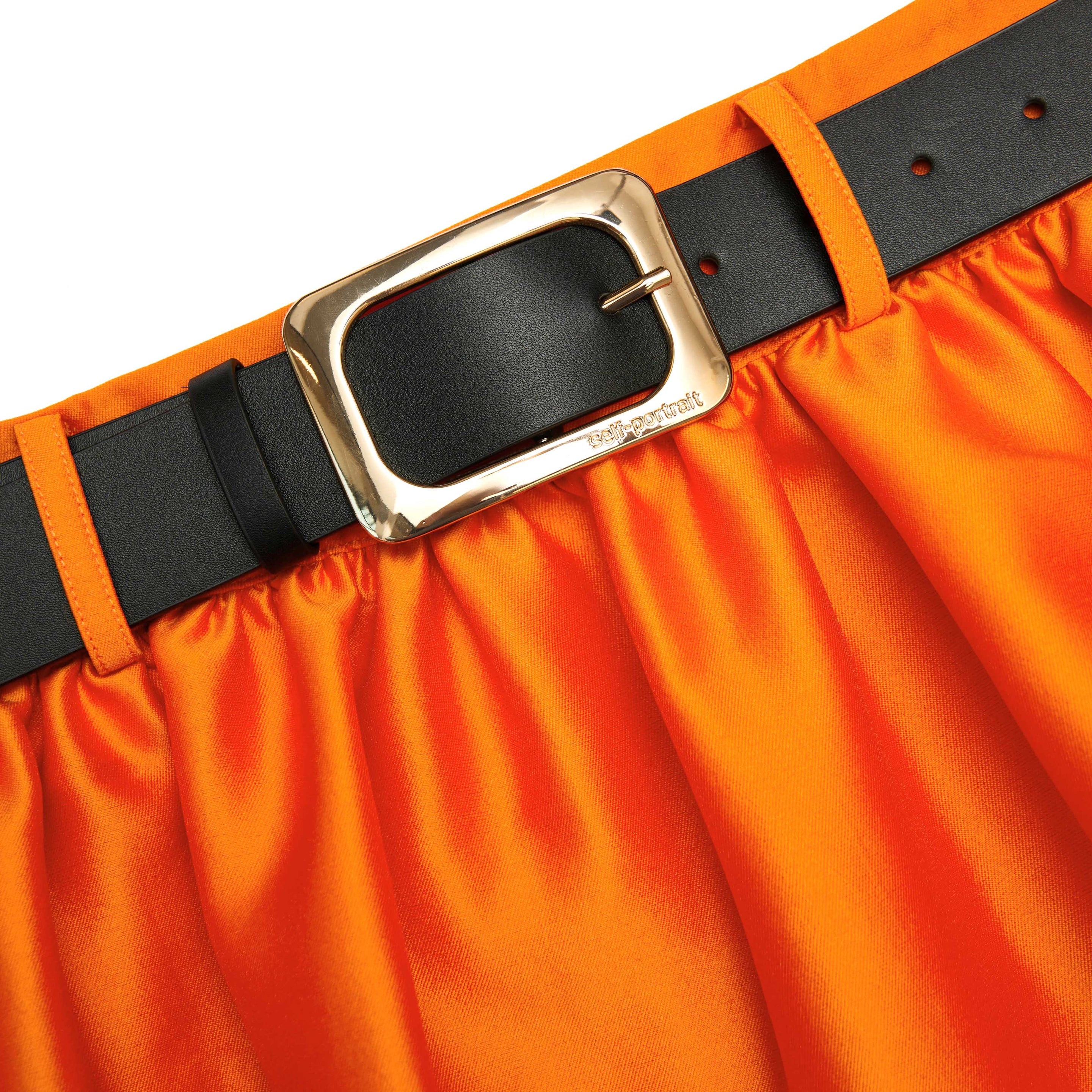 Orange Taffeta Skort - 5