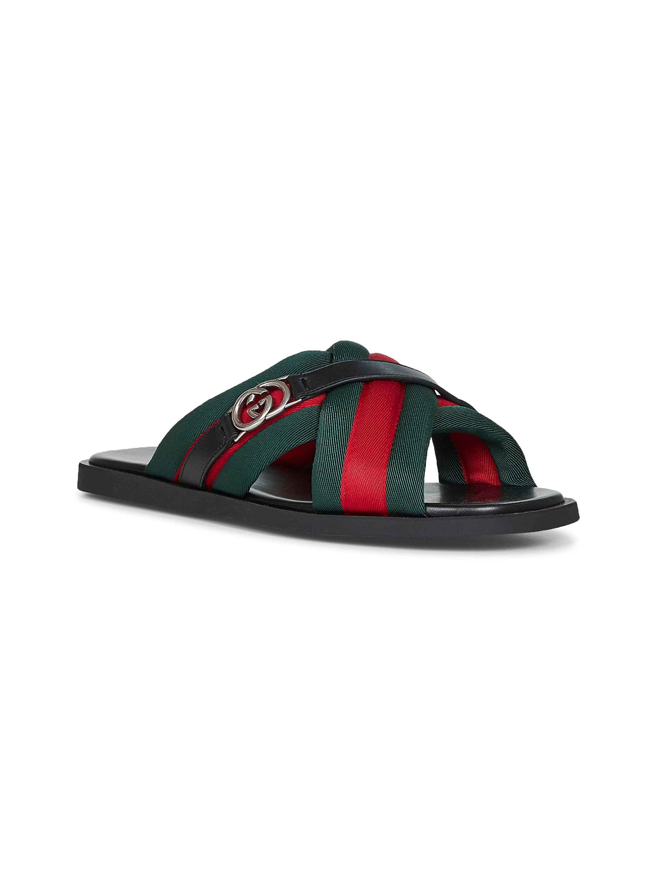 Gucci Men Web Sandals With Interlocking G - 2