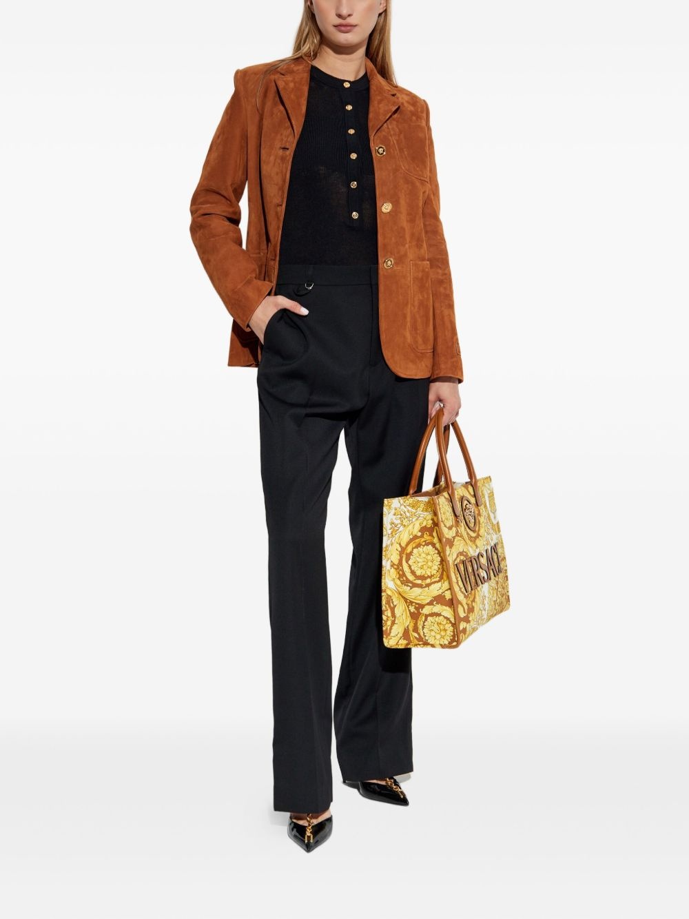 suede blazer - 2