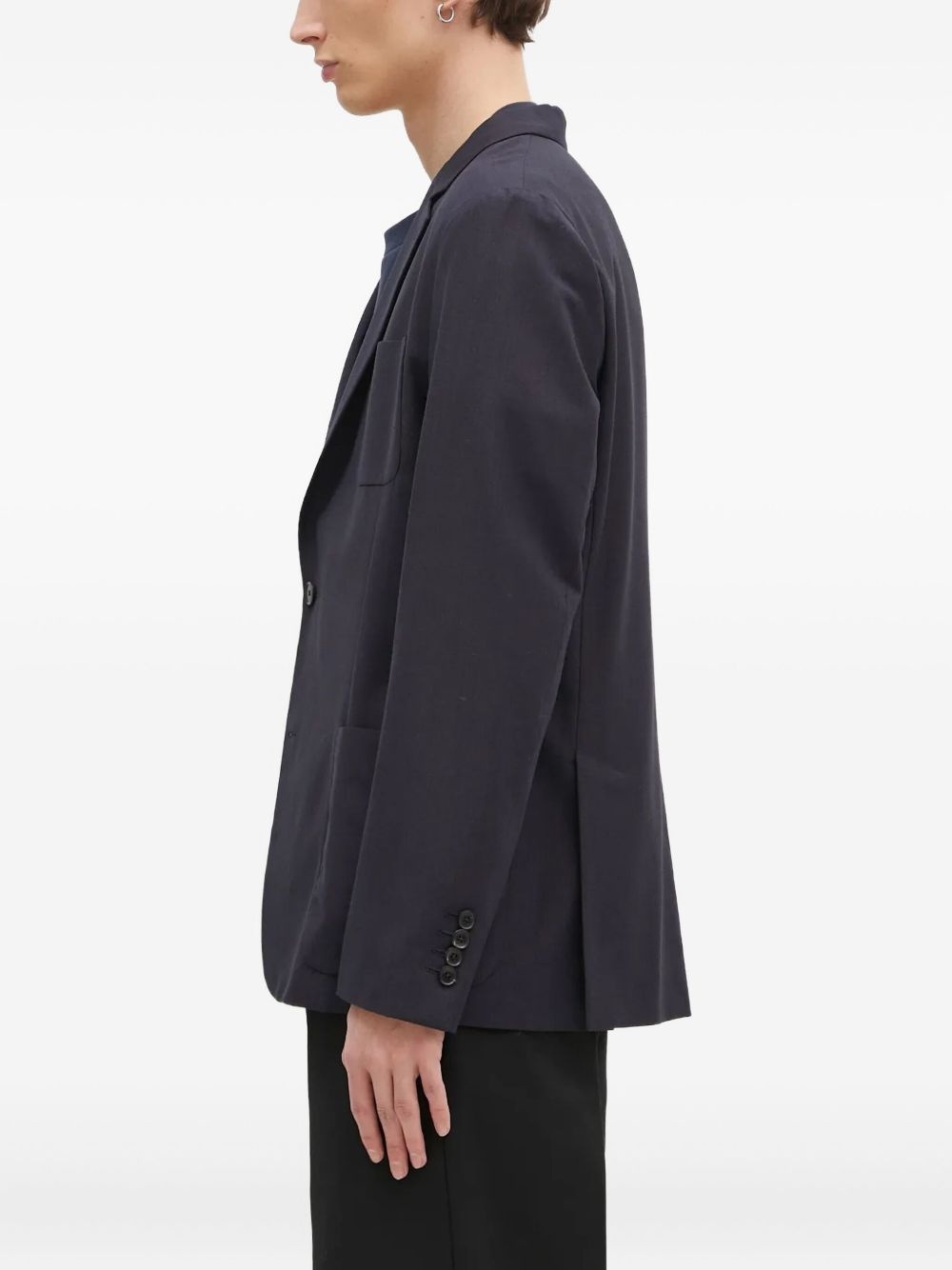 single-button patch-pocket blazer - 2