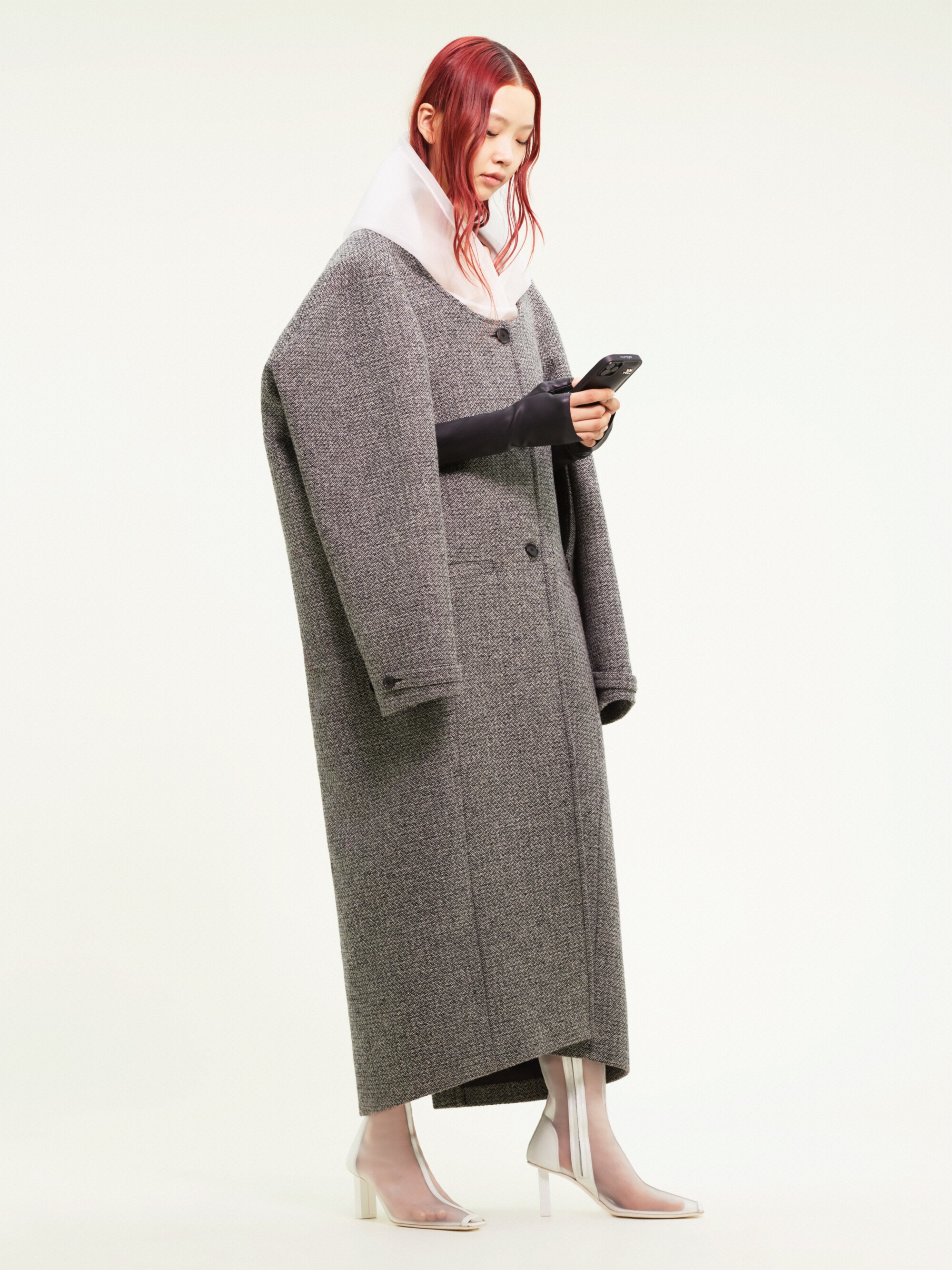 OVERSIZED COAT COCOON CAVIAR WOOL - 3