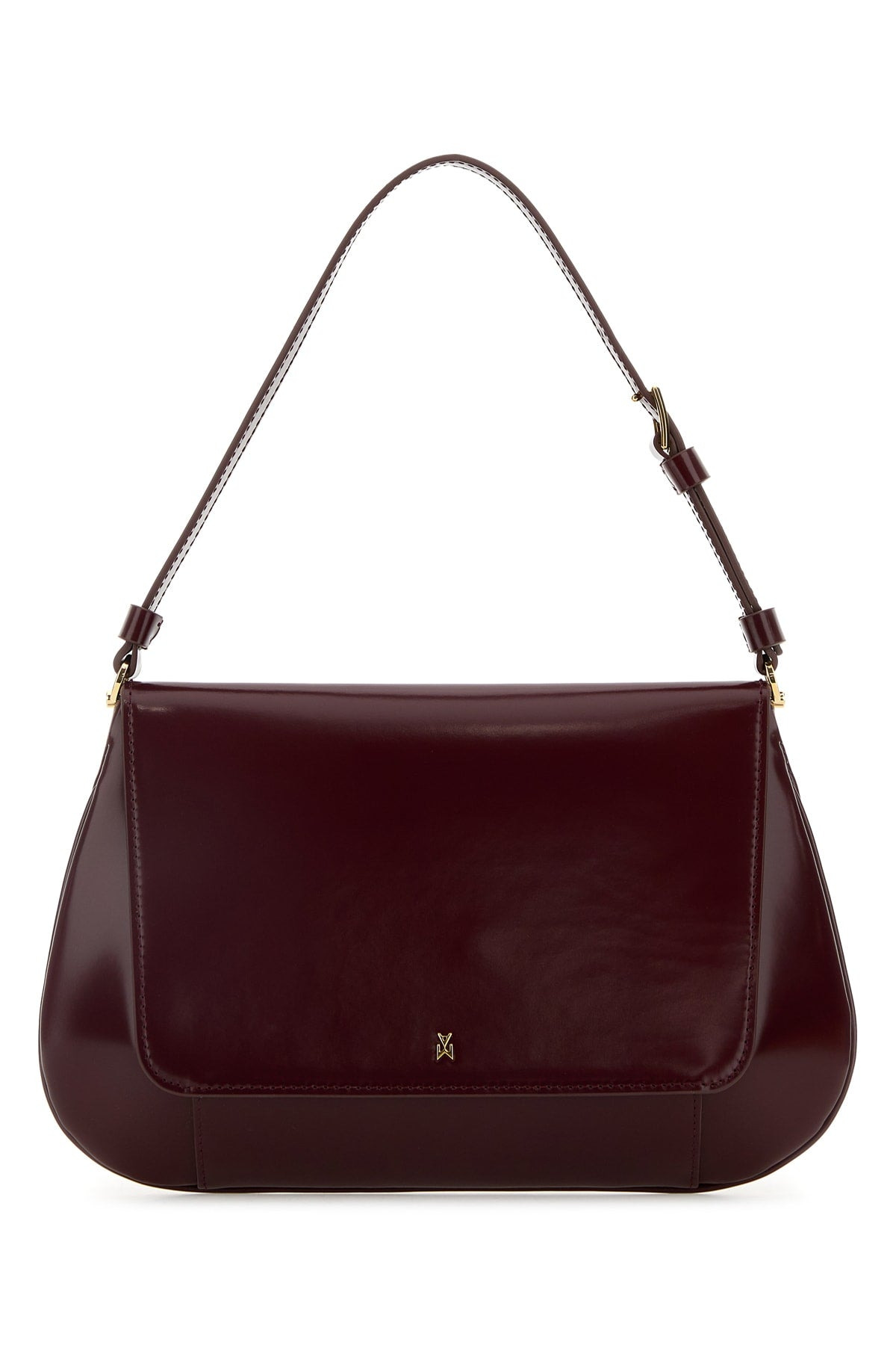 Amina Muaddi Women Ami Spazzolato Wine  Gold Hardware - 3