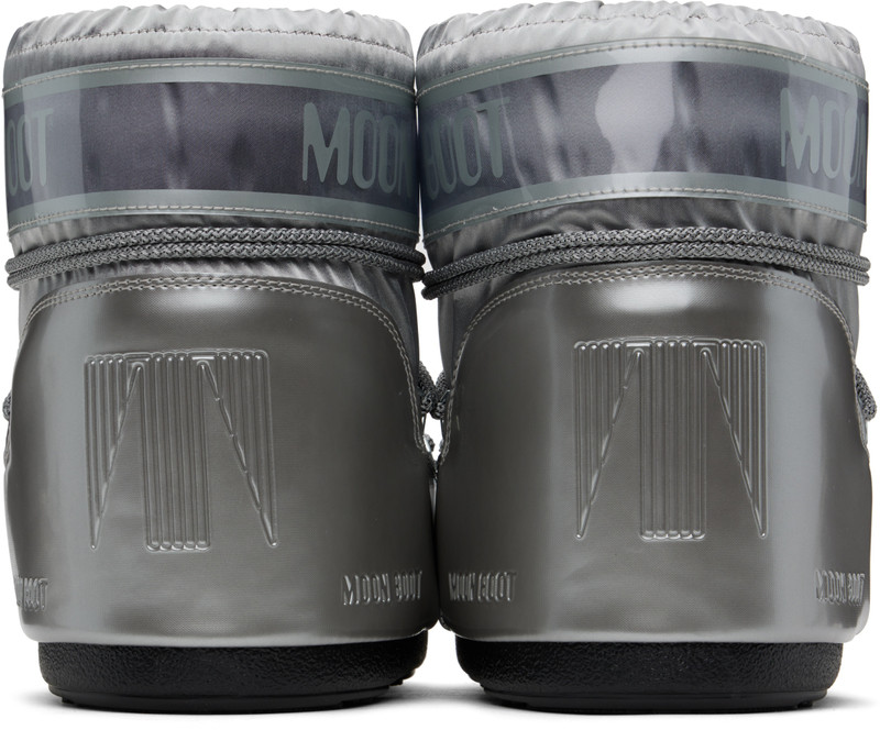 MOON BOOT Silver Icon Low Glance Satin Boots outlook