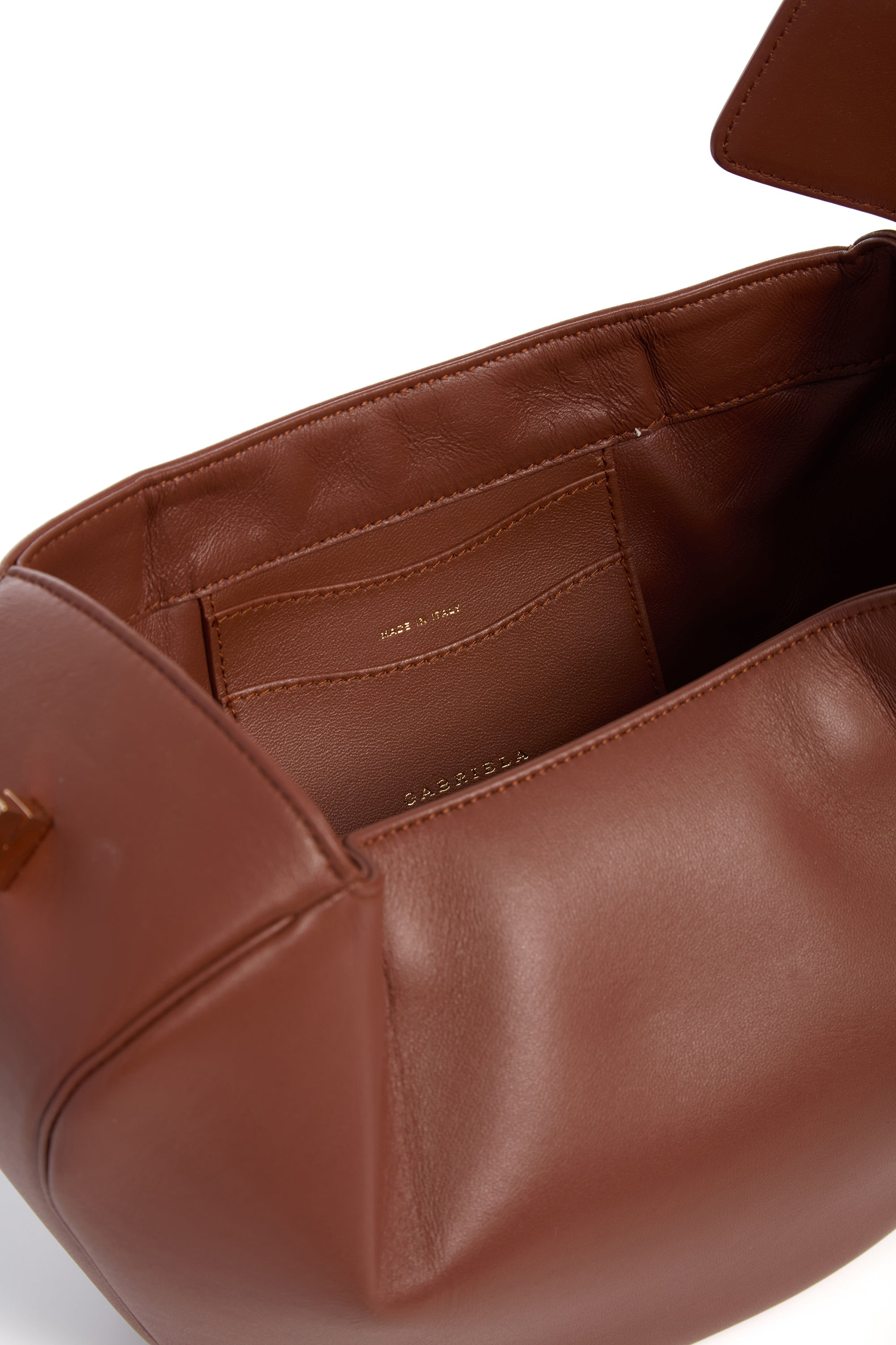 Nina Midas Bag in Cognac Nappa Leather - 5