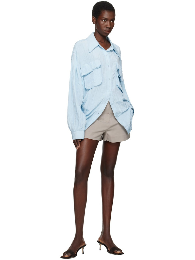 Aeyde Brown Ilvy Kid Suede Leather Mules outlook