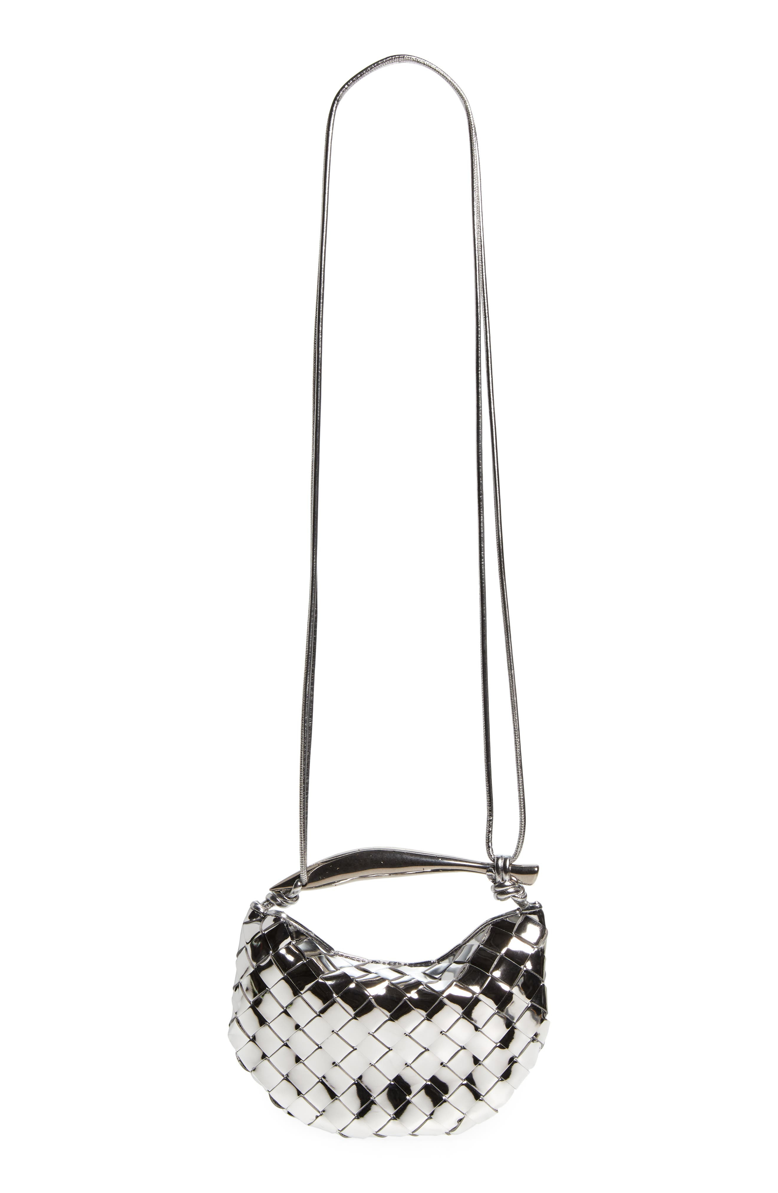 Bottega Veneta Mini Sardine Intrecciato Crossbody Bag in Silver/Vintage at Nordstrom - 4