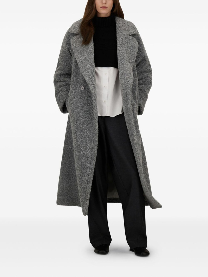 Herno double-breasted fleece coat outlook