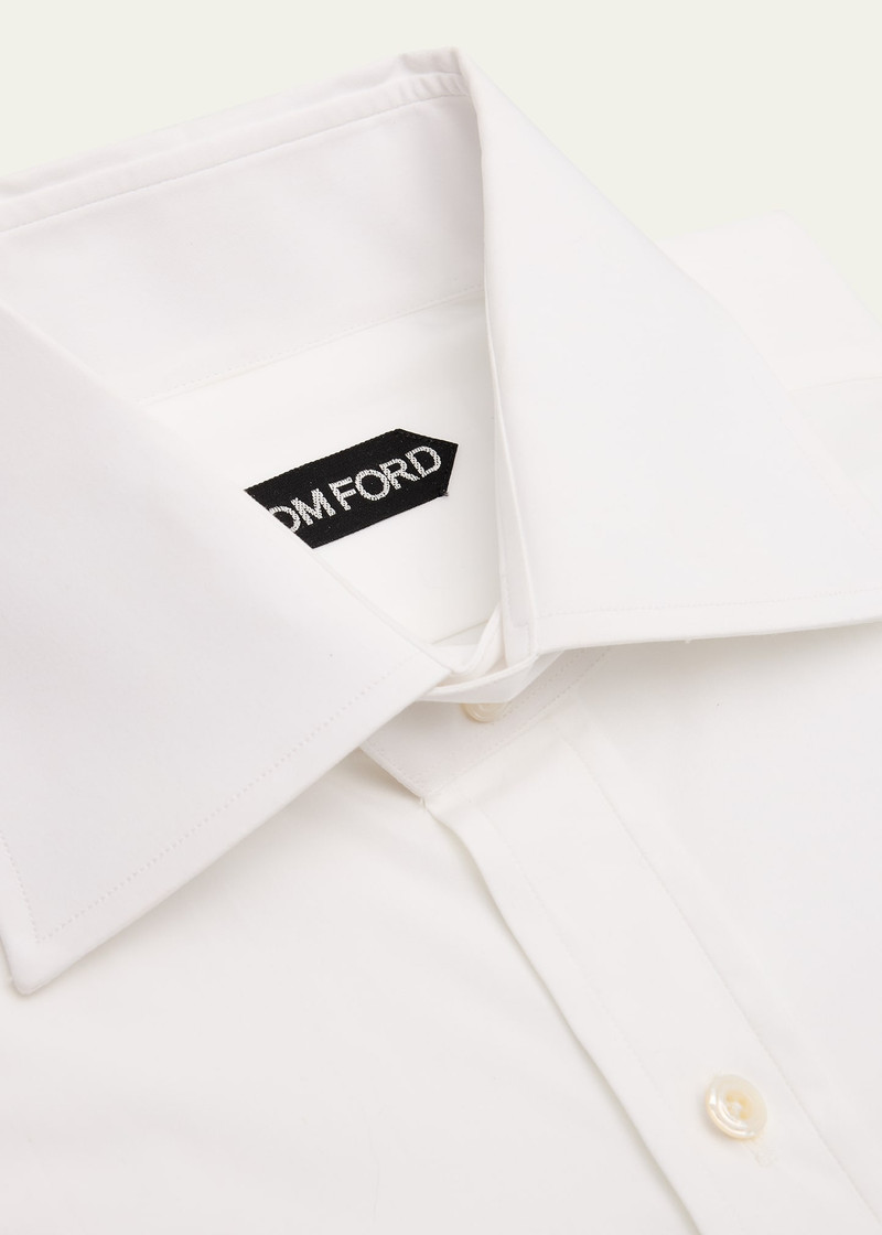TOM FORD Men's Cotton Barrel-Cuff Dress Shirt outlook
