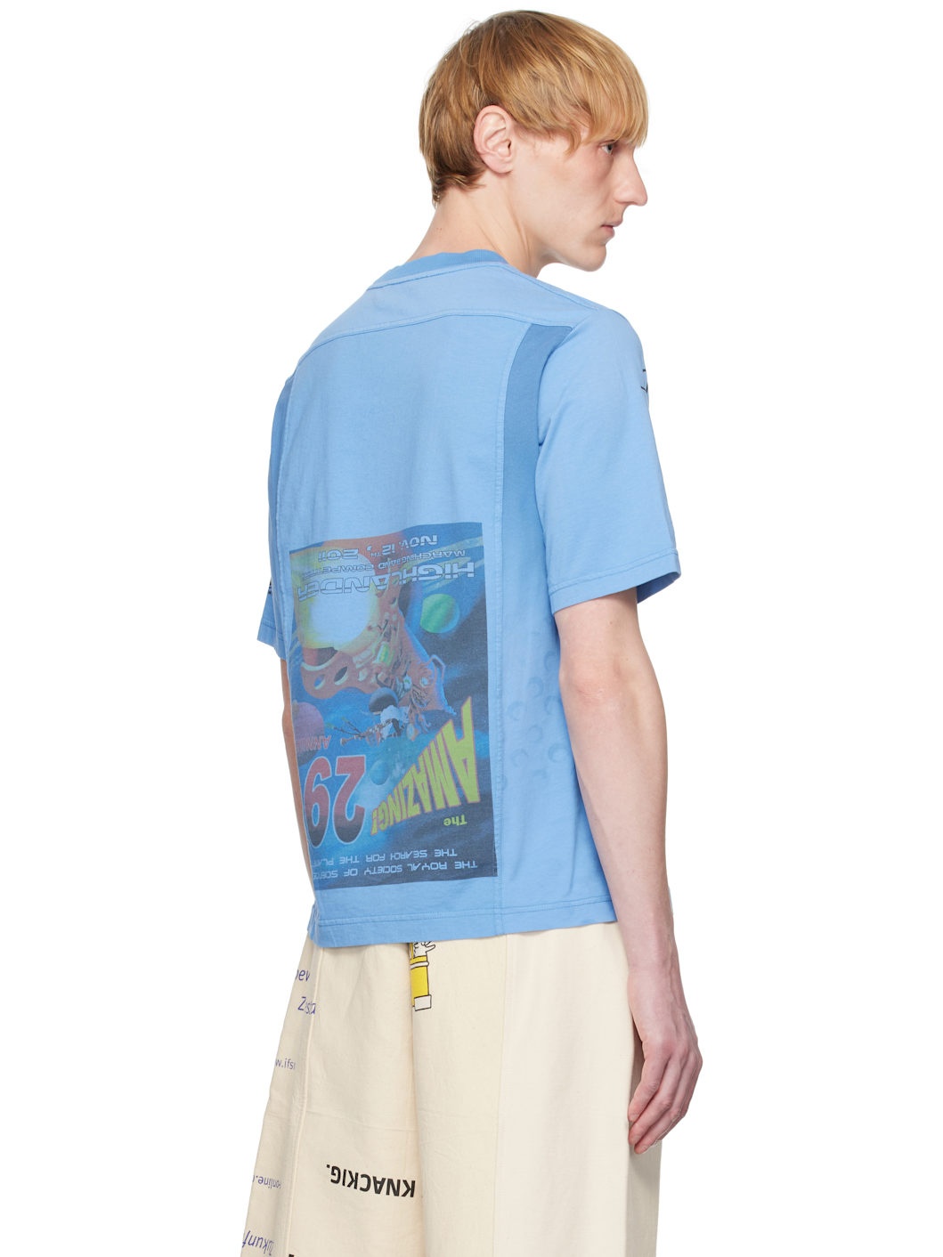 Blue Regenerated Graphic T-shirts Regular Fit T-shirt - 3
