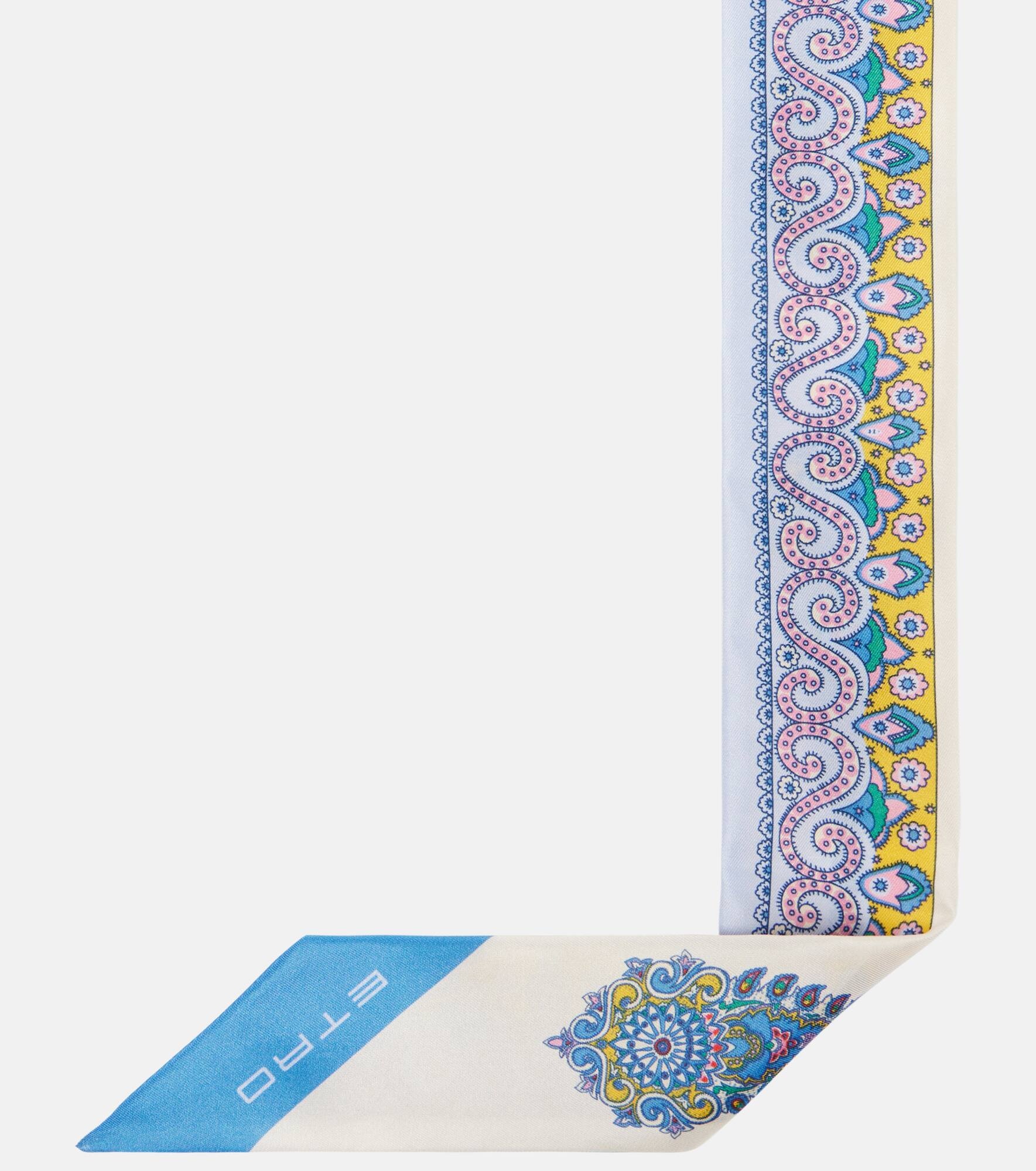 Paisley silk scarf - 4