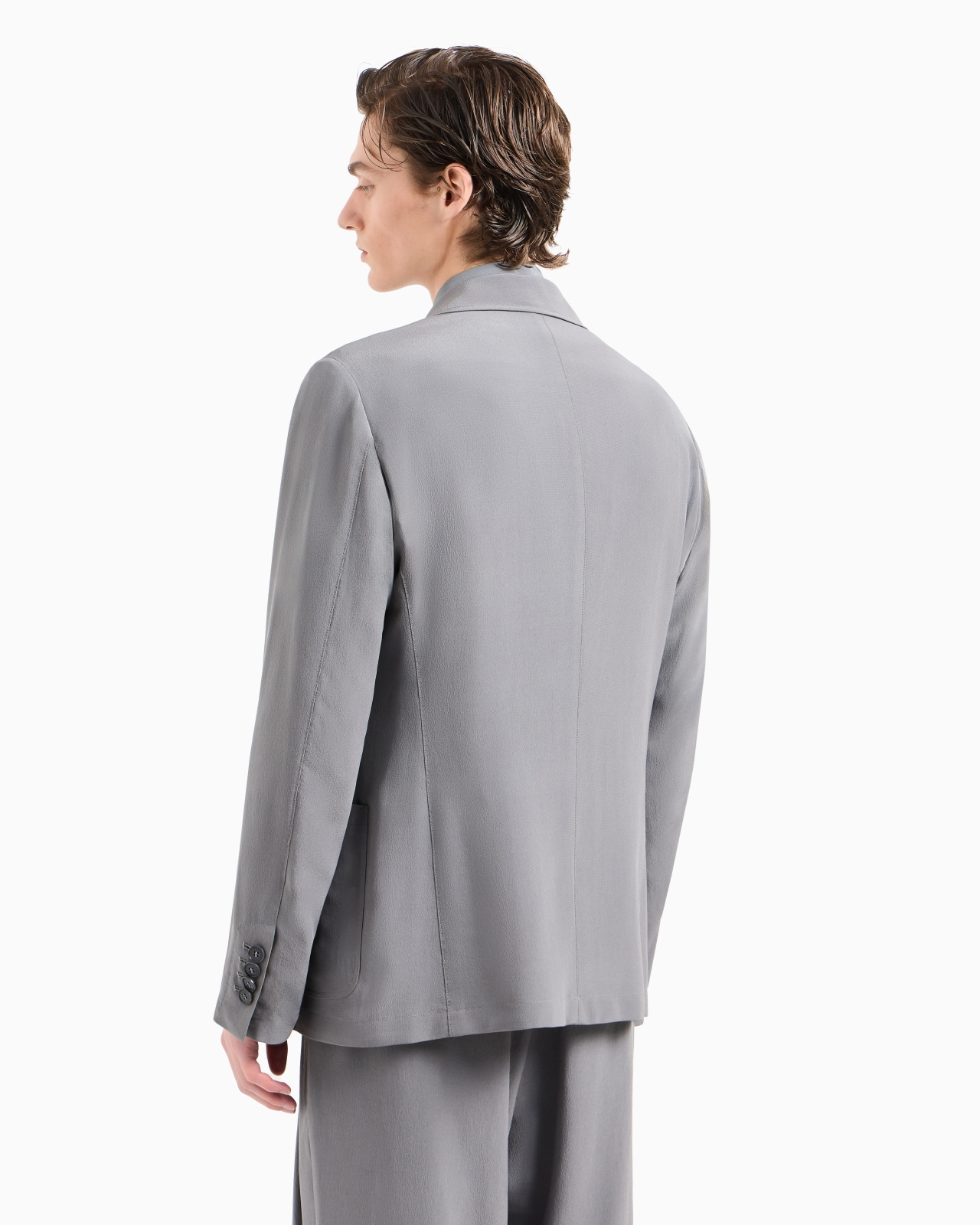 SILK CRÊPE SINGLE-BREASTED JACKET - 3