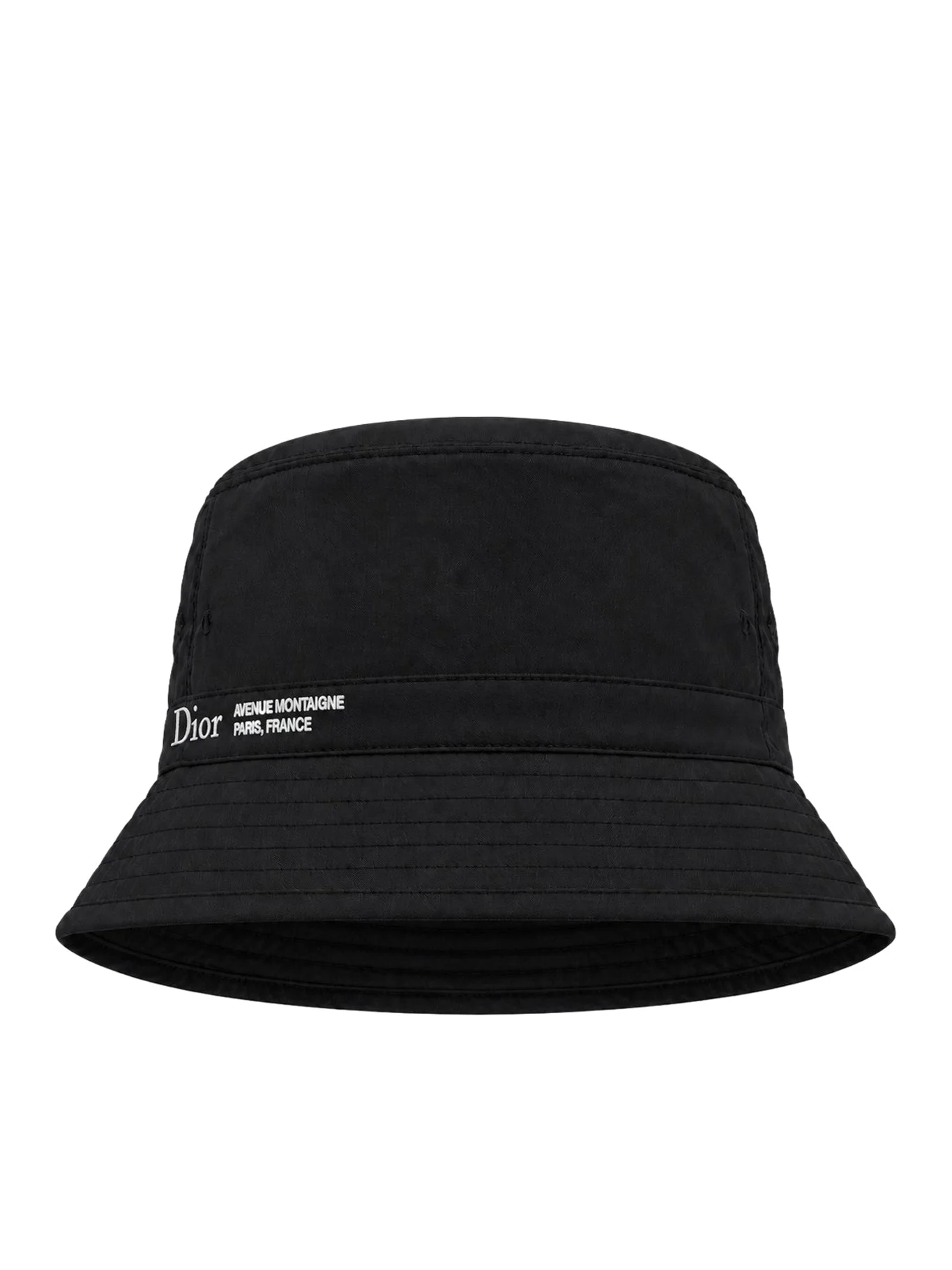 DIOR MONTAIGNE BUCKET HAT IN BLACK TECHNICAL FABRIC - 1