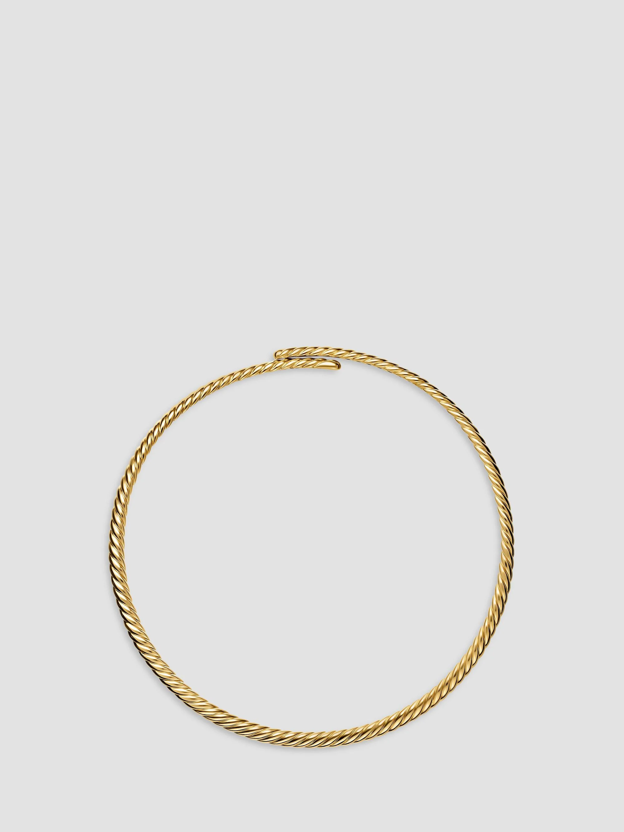 Women's Sculpted Cable Flex Necklace in 18K Yellow Gold, 5MM - Gold - 1