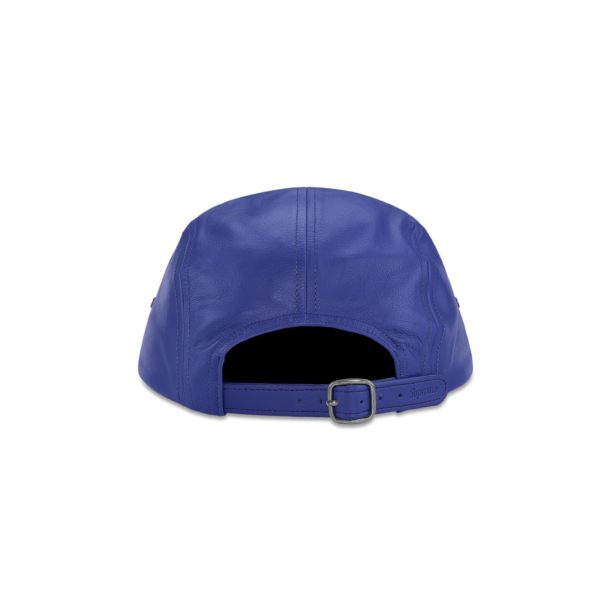Supreme Leather Camp Cap 'Royal' - 2