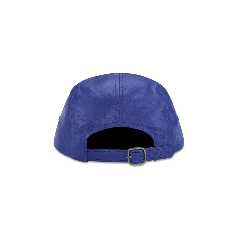 Supreme Supreme Leather Camp Cap 'Royal' outlook