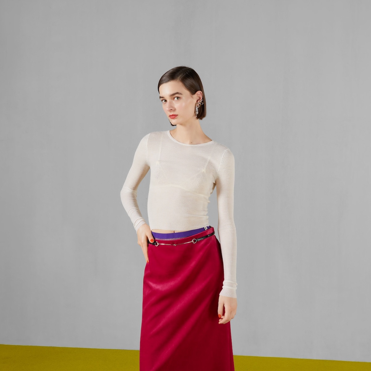 Extra fine wool crewneck top - 6