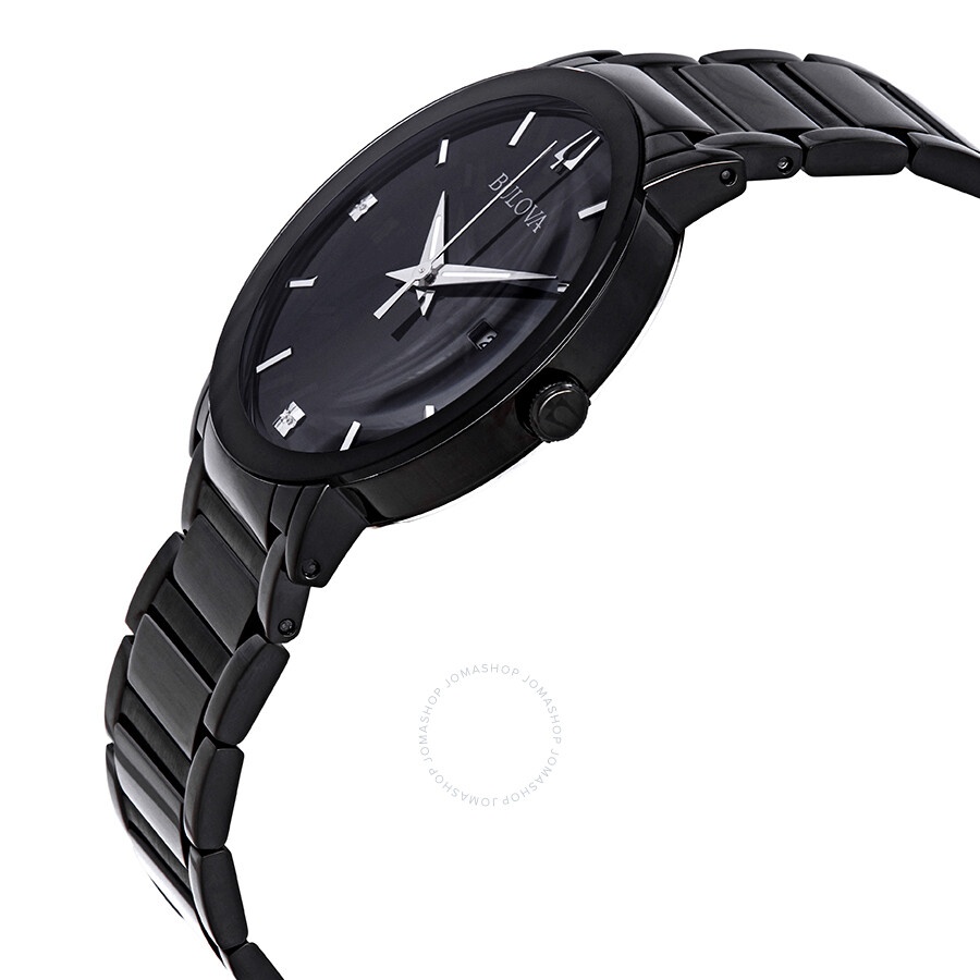 Bulova - Bulova Modern Diamond Black Dial Men's Watch 98D144 - 2