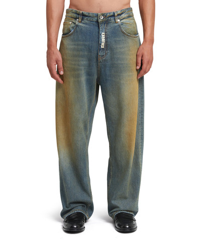 MSGM 5 pocket denim pants with burned effect outlook