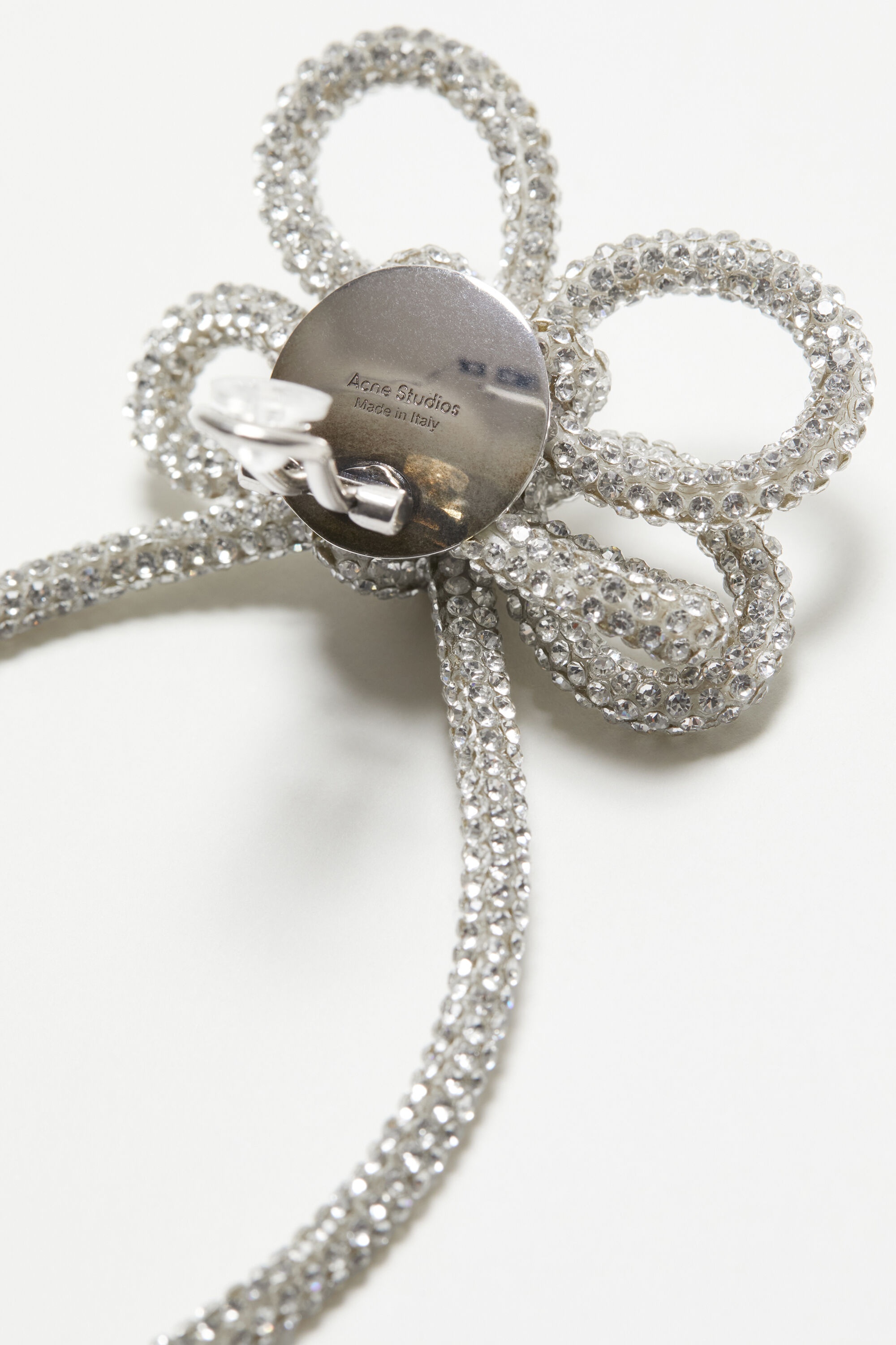 Acne Studios Crystal cord earring - Antique silver/silver