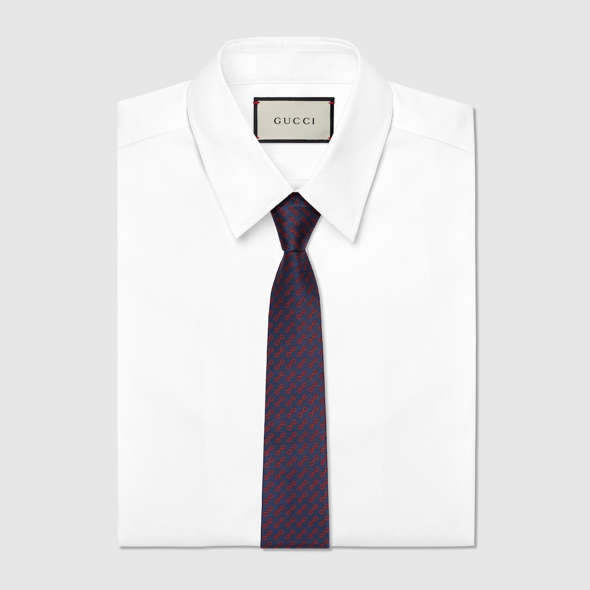 Horsebit silk jacquard tie - 2