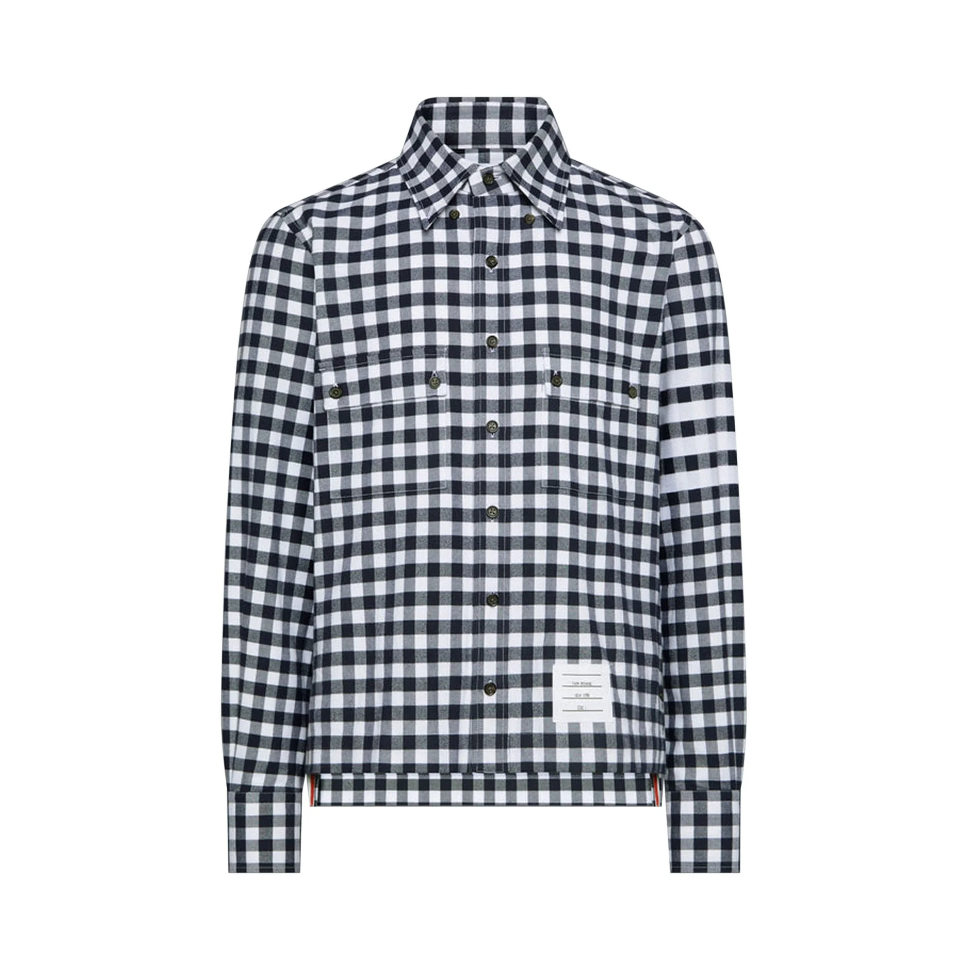Thom Browne 4 Bar Utility Shirt with Patch Pocket 'Navy' - 1