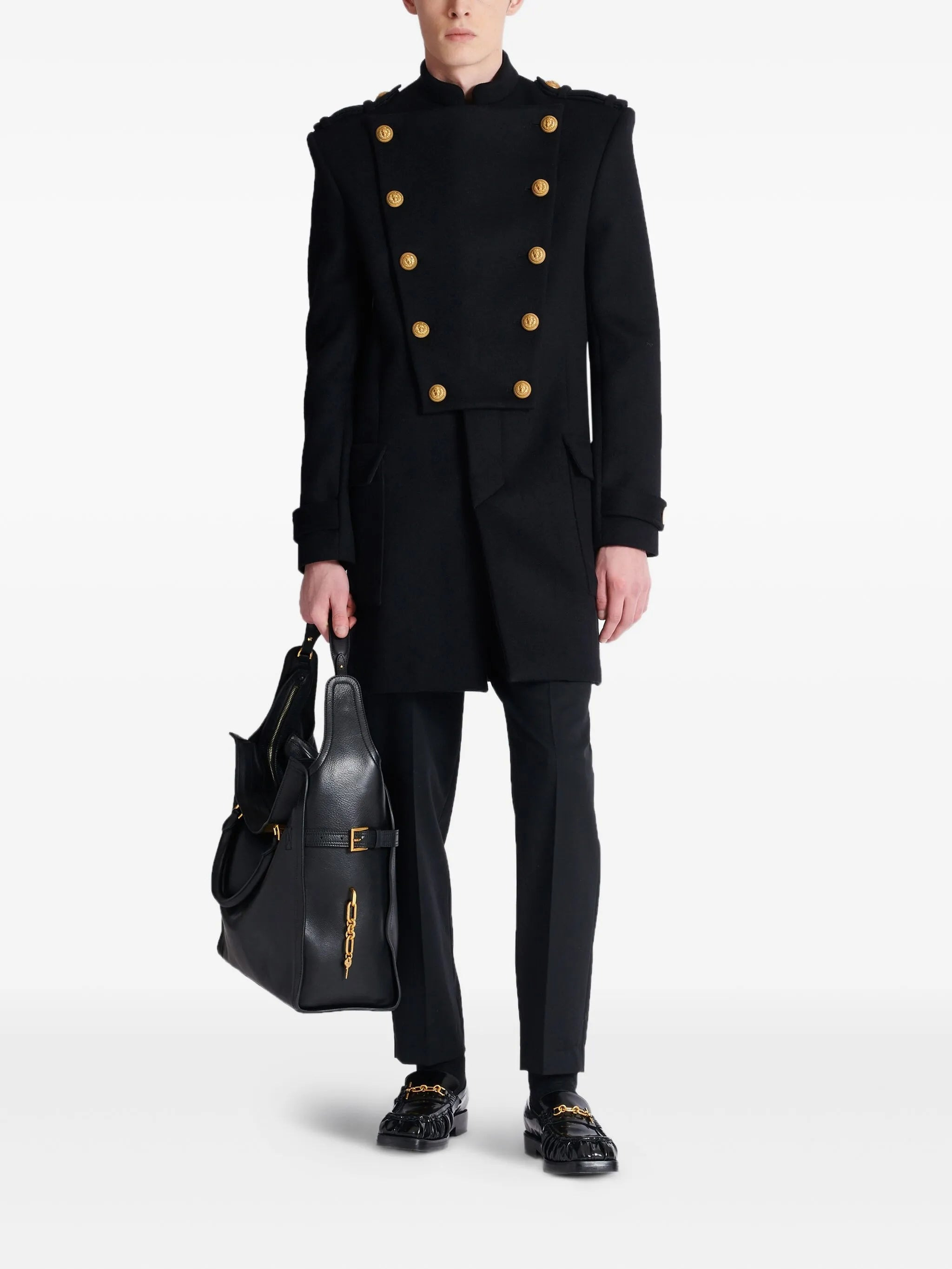 Balmain Detachable-bib Coat - 4
