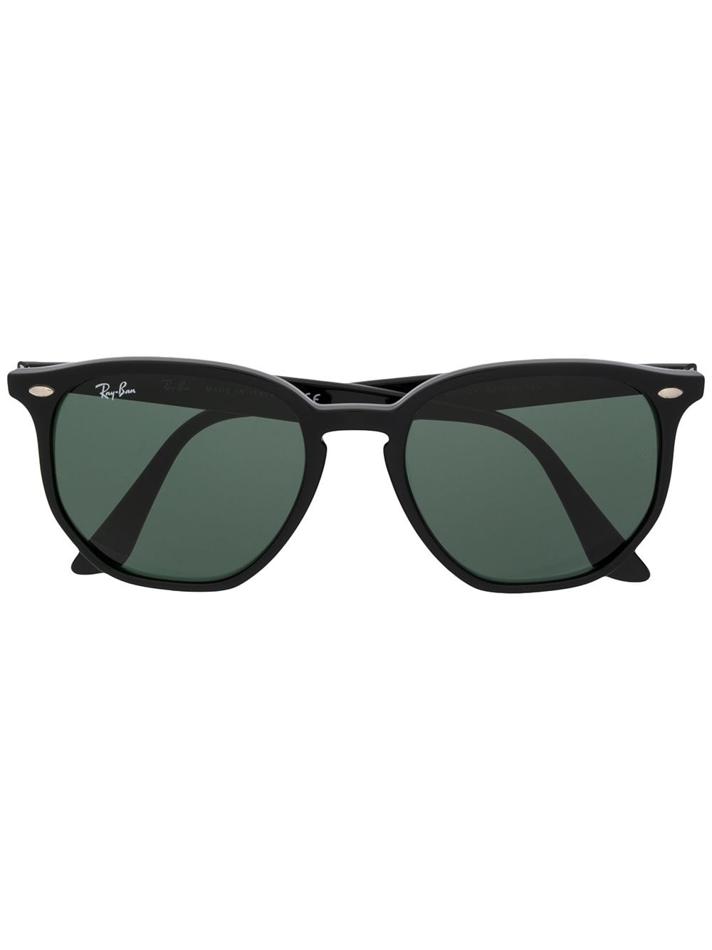 matte-finish hexagonal frame sunglasses - 1