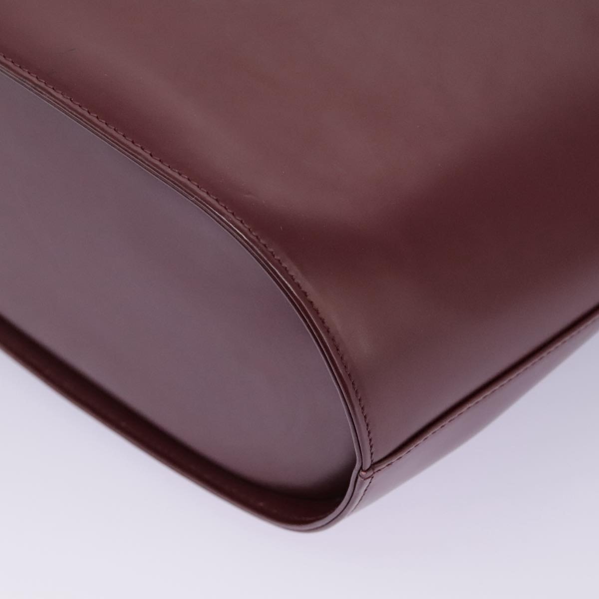 Burberry Shoulder Bag Leather Bordeaux Silver - 13