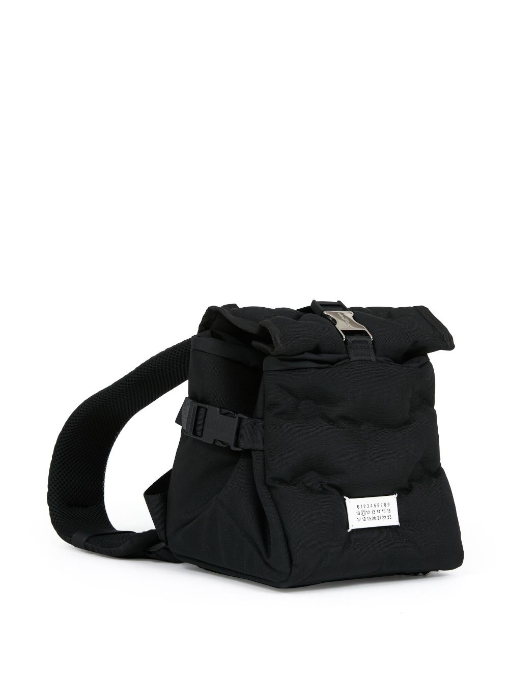 numbers-patch quilted backpack - 5